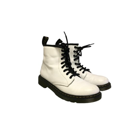 Dr. Martens AW004 Combat Boots White Mens Size 4 Leather Classic 8 Eye Side Zip main image 11